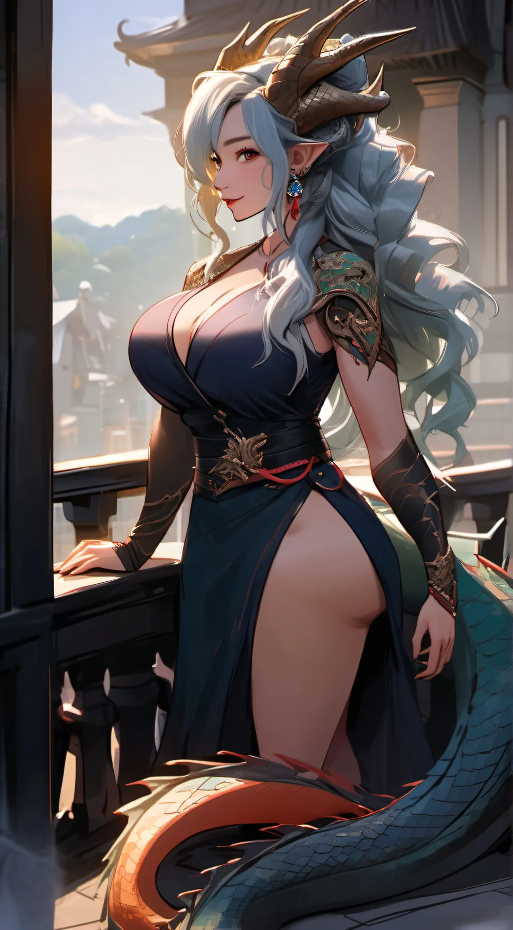ai character: dragon  background