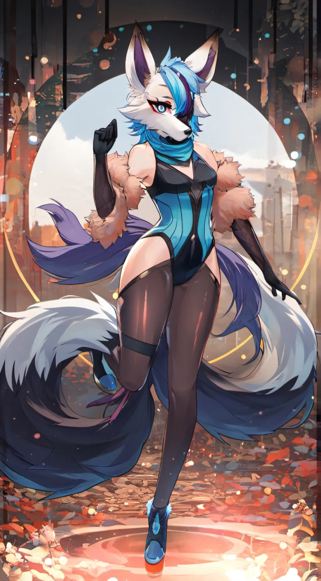 ai character: protogen  background