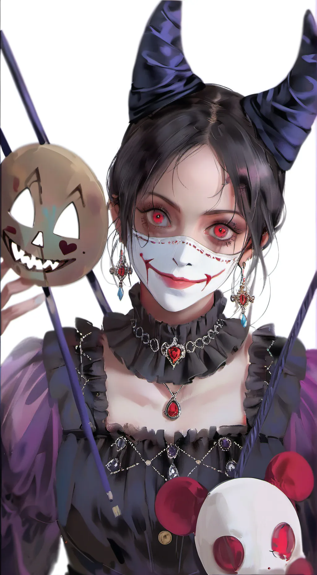 ai character: Evil jester  background