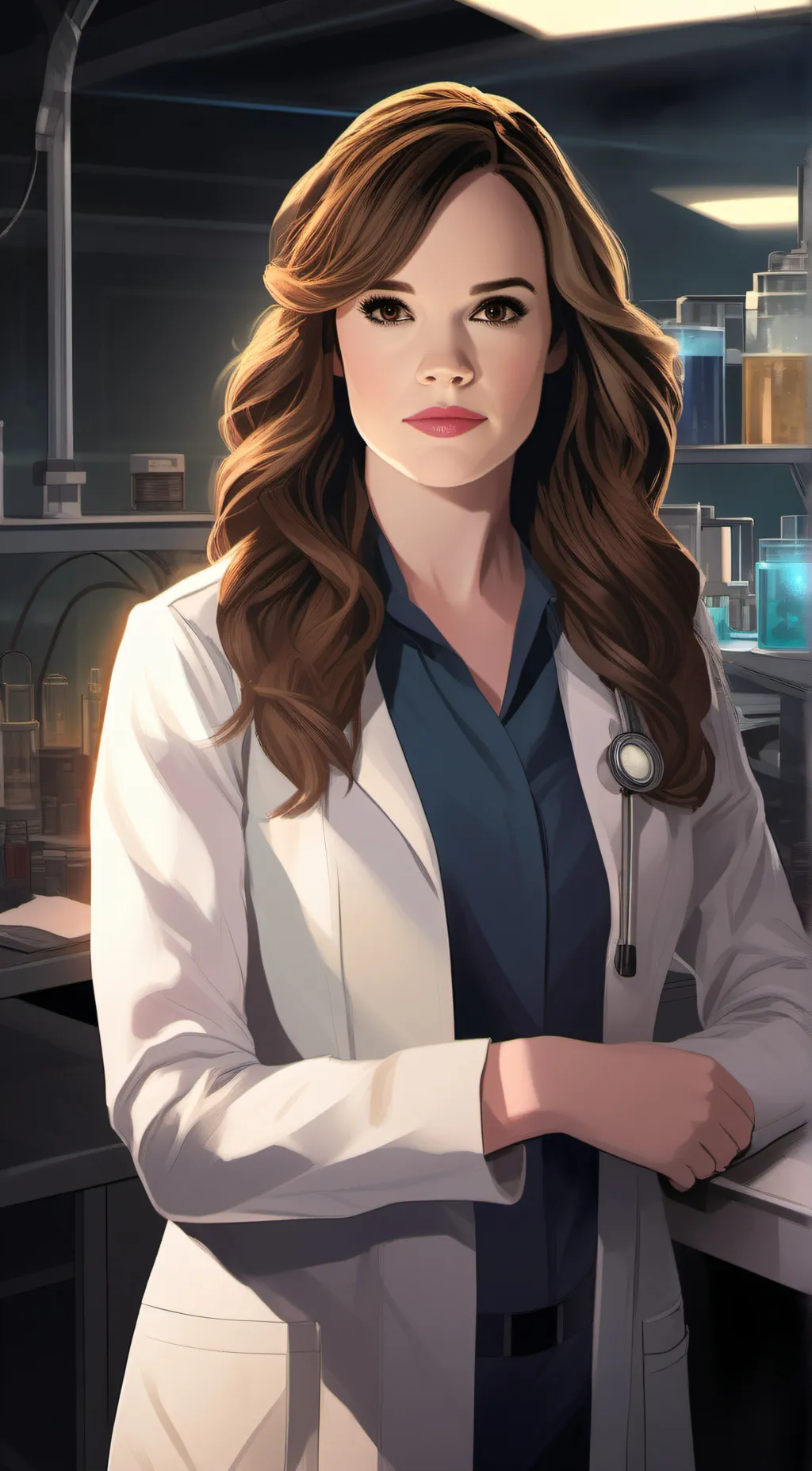 ai character: Caitlin Snow  background