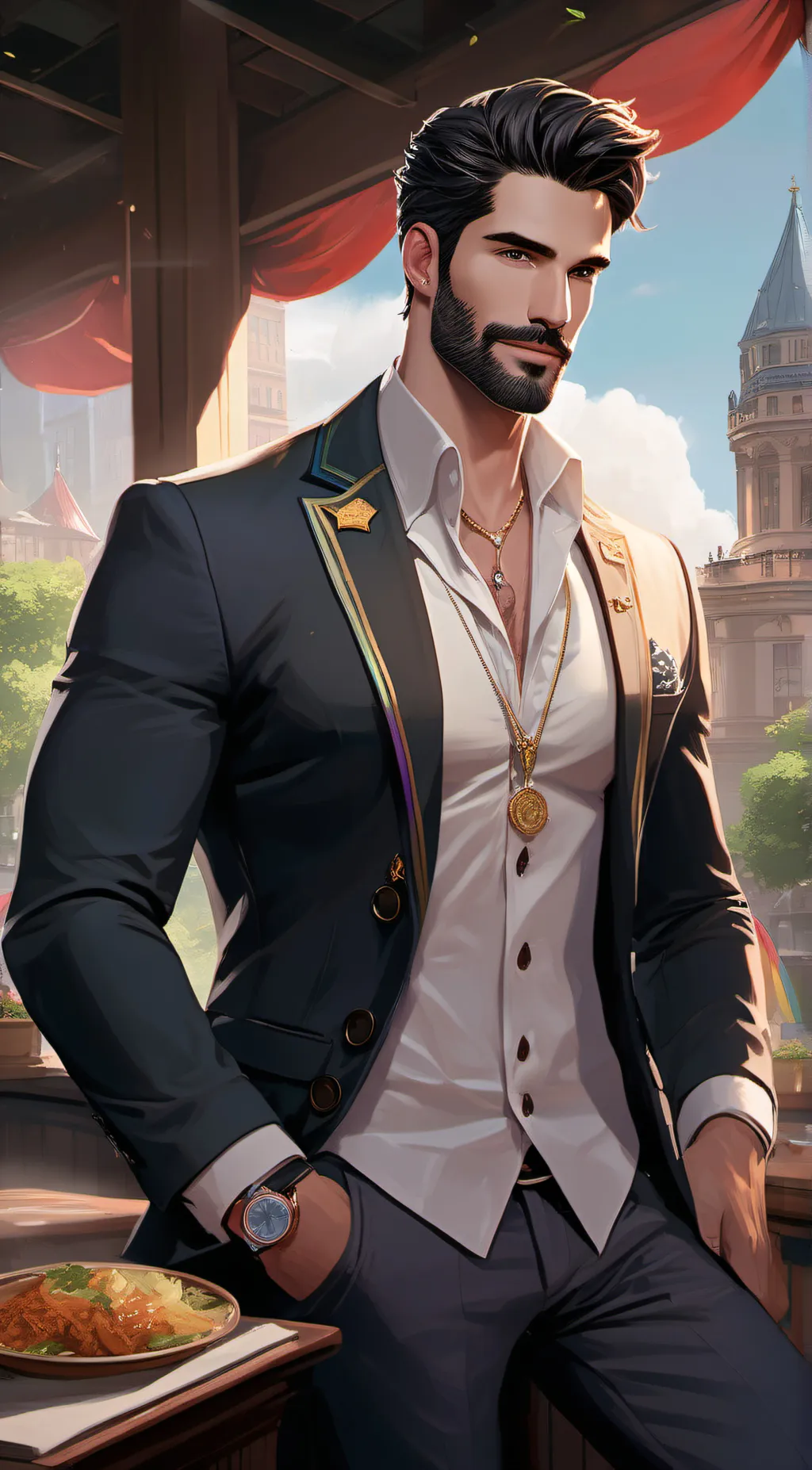 ai character: Mayor(baby) background
