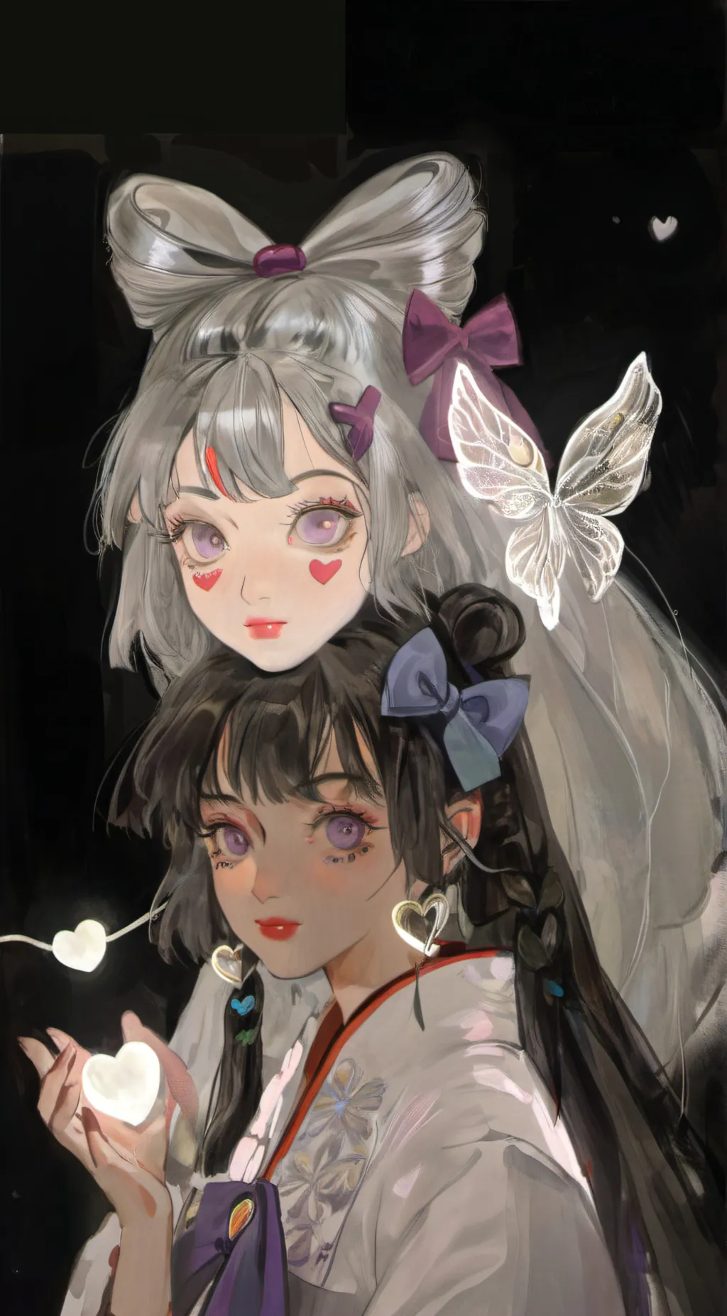 ai character: lilly and KC  background