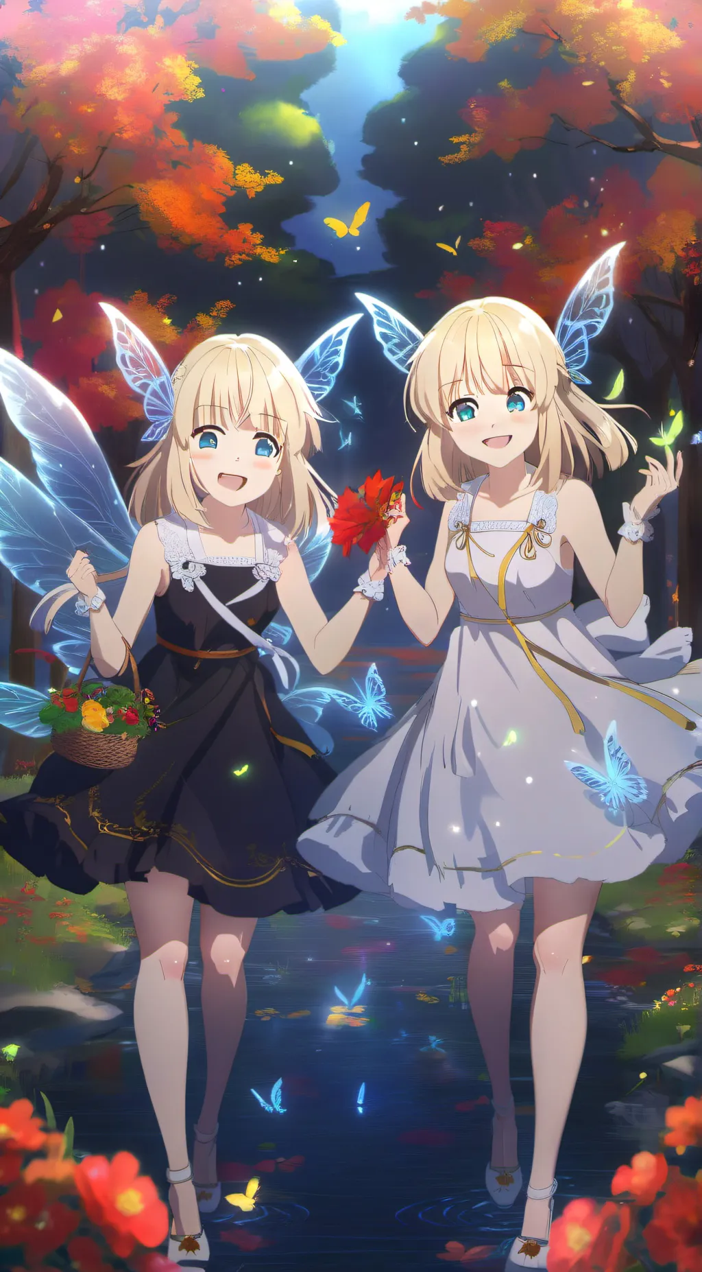 ai character: Runa and Sora background