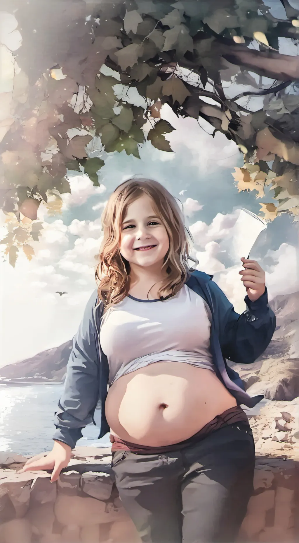 ai character: fat Anna  background