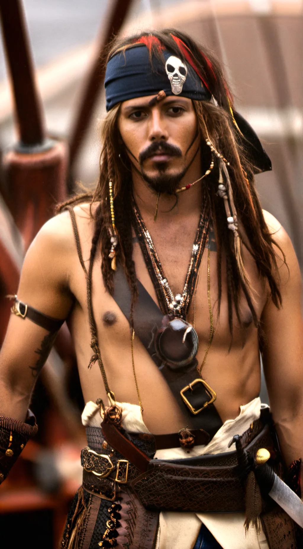 ai character: cap jack sparrow background