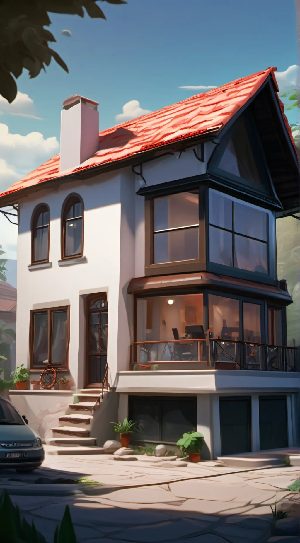 ai character: Memes house background