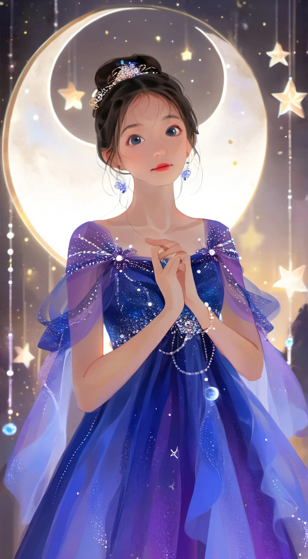 ai character: Moonlight background
