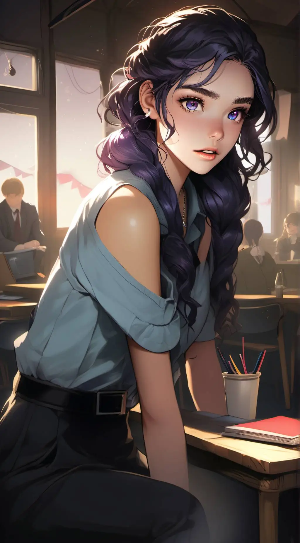 ai character: Laura  background