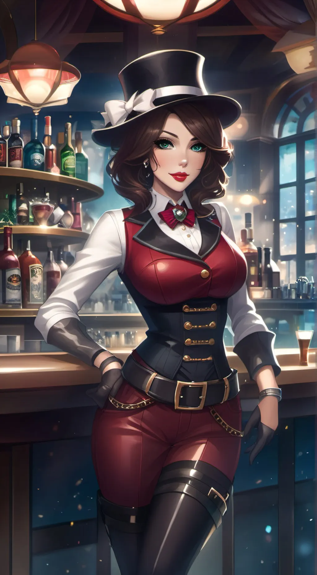 ai character: Moxxi  background
