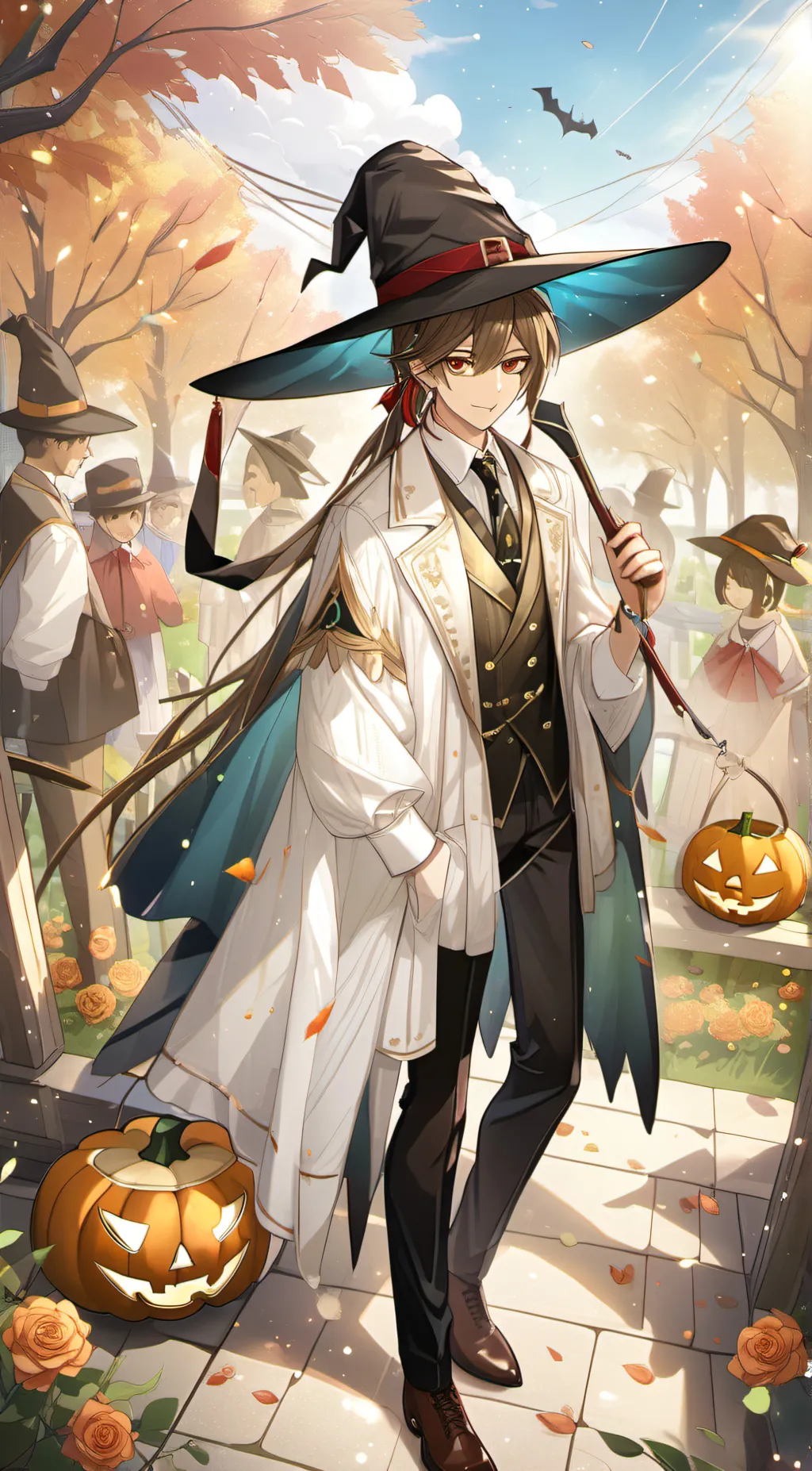 ai character: tadc halloween background