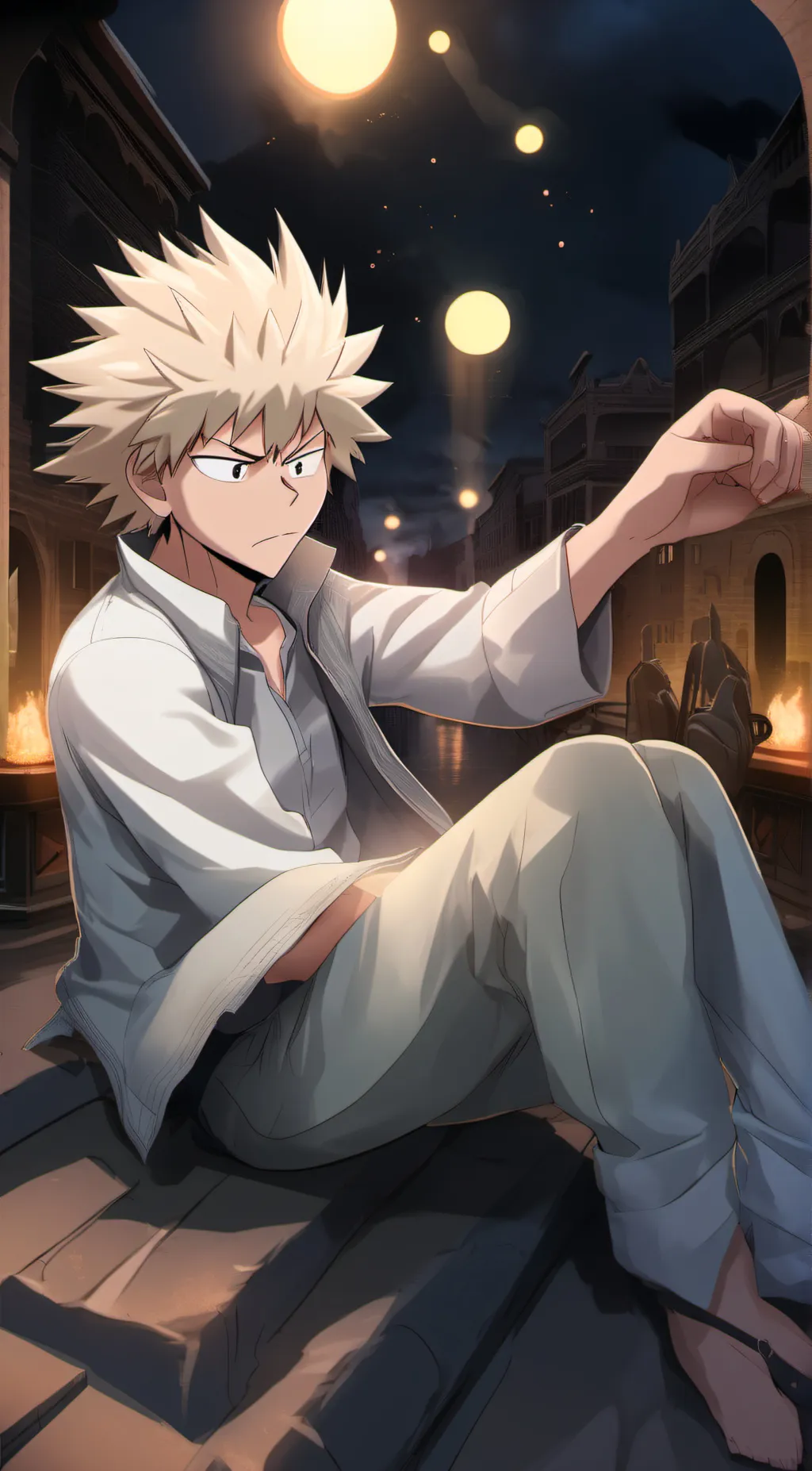 ai character: bakugou  background