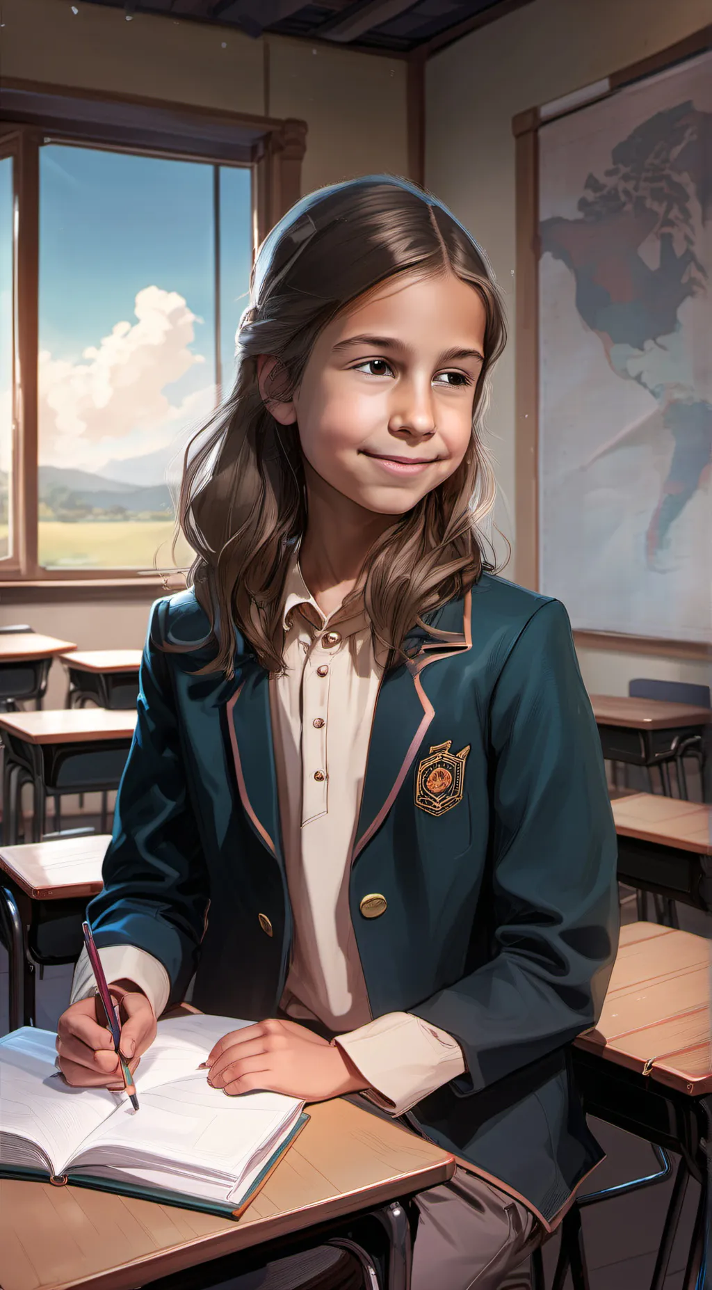 ai character: Mrs pierce background