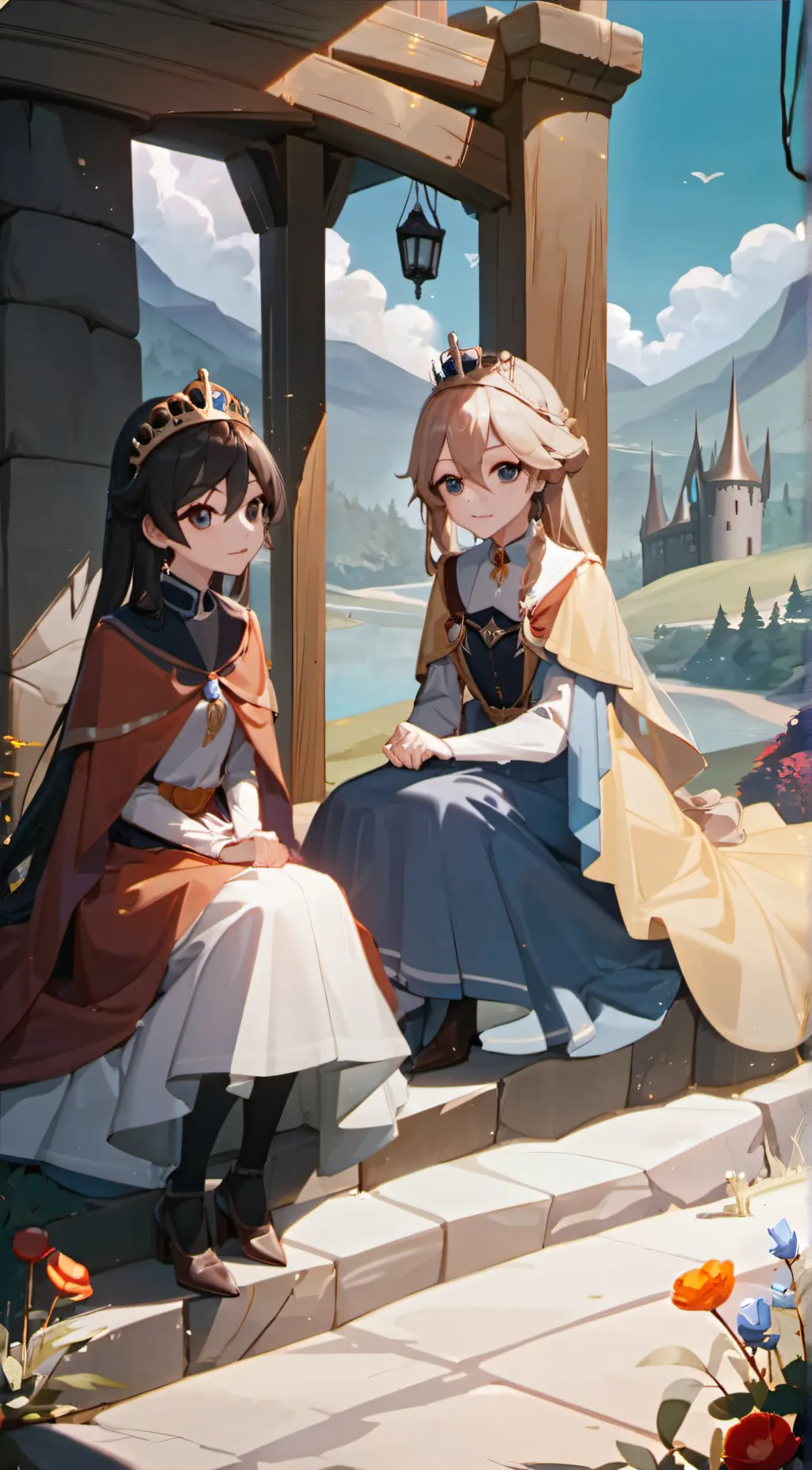 ai character: Aria and abigail  background