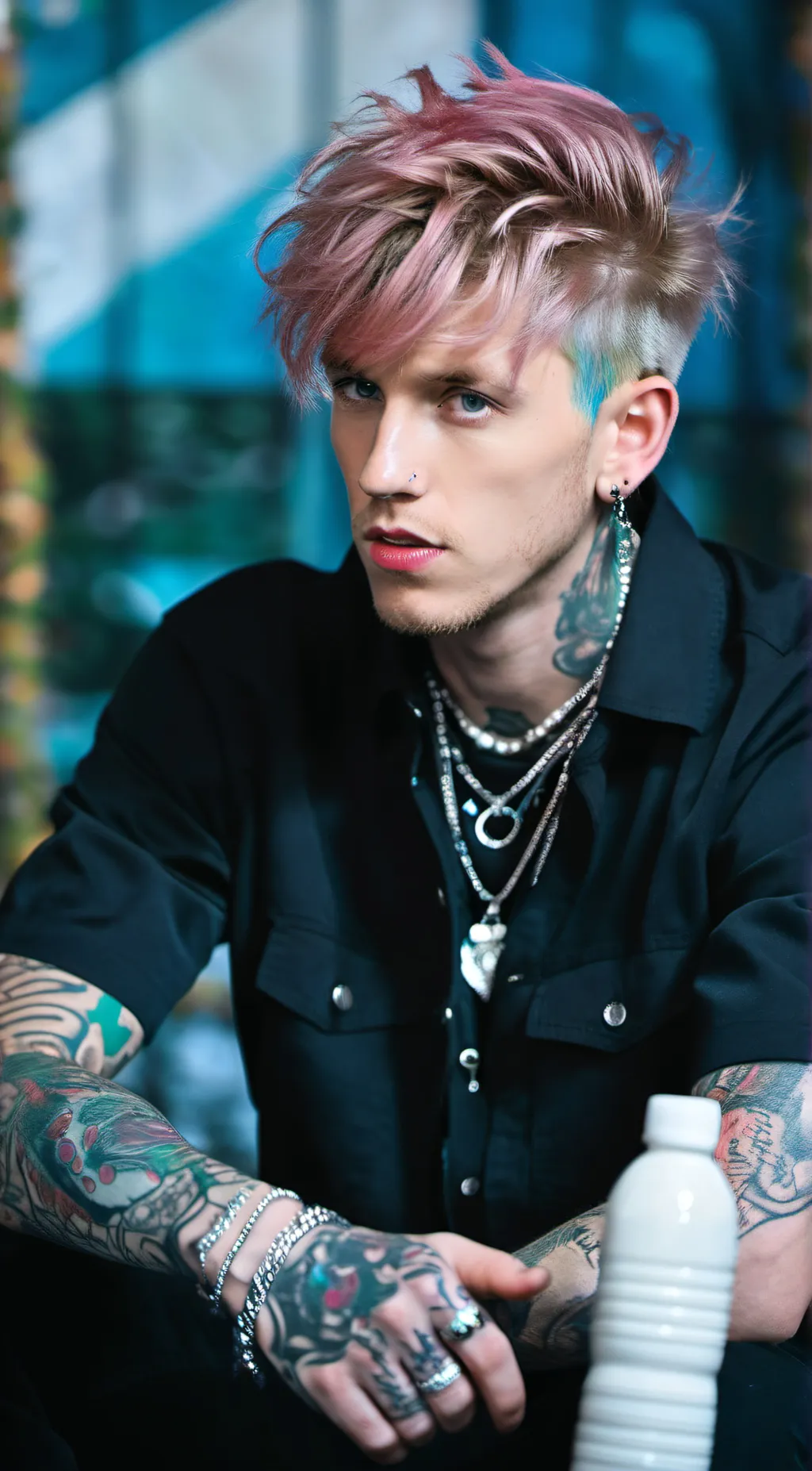 ai character: Machine Gun Kelly  background