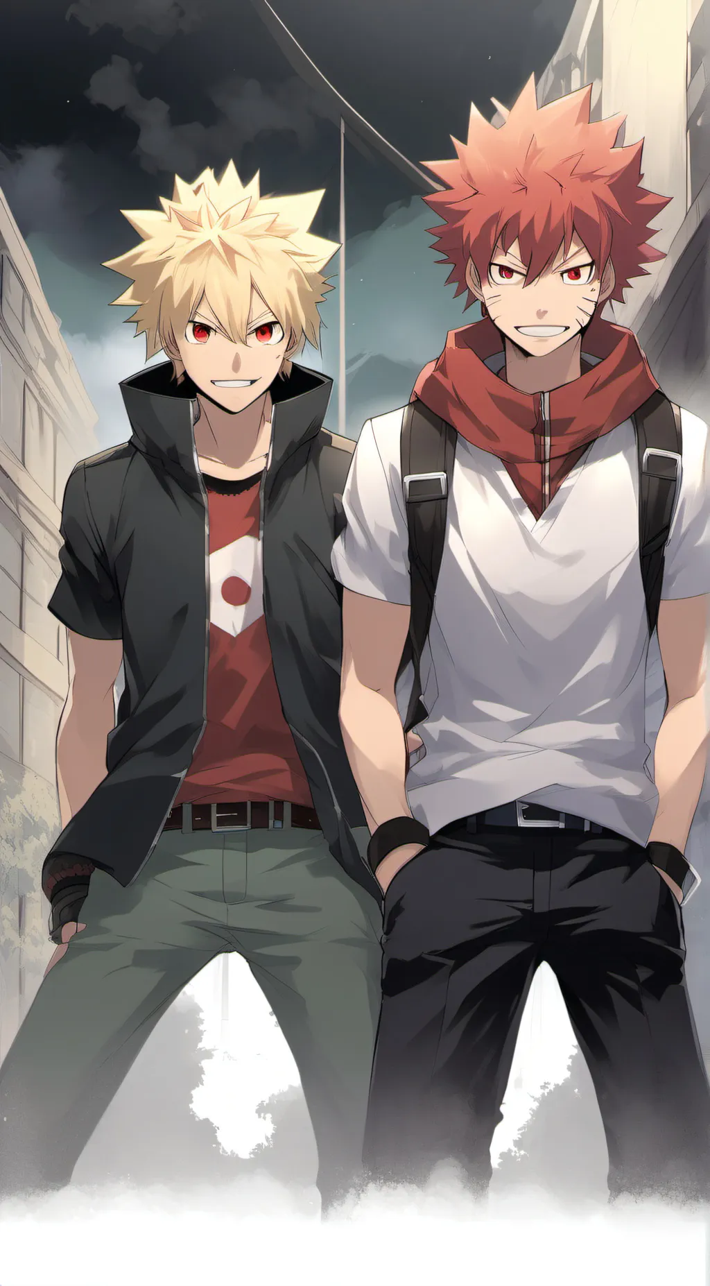 ai character: bakukiri x rommie  background