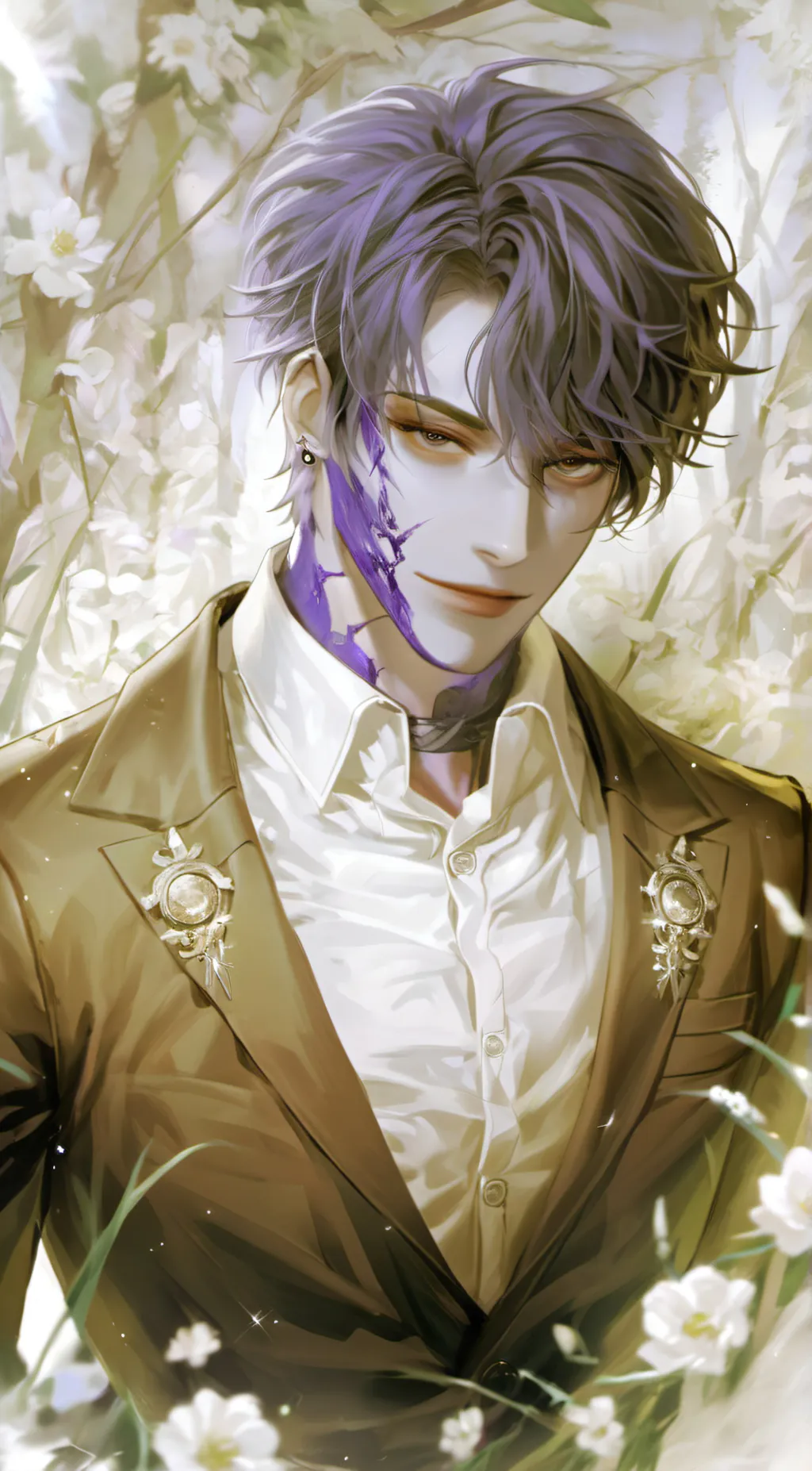 ai character: purple guy background
