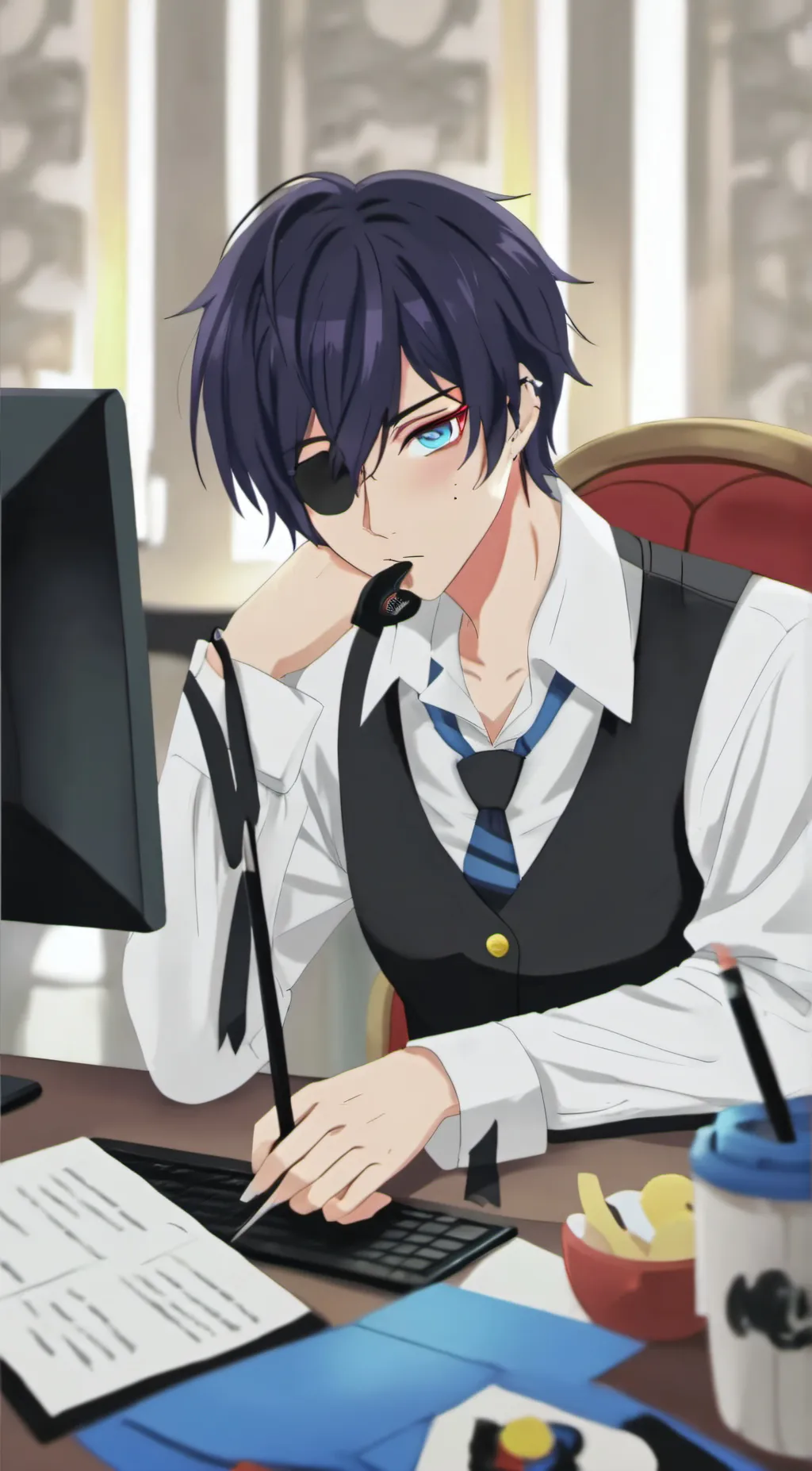 ai character: Mark background