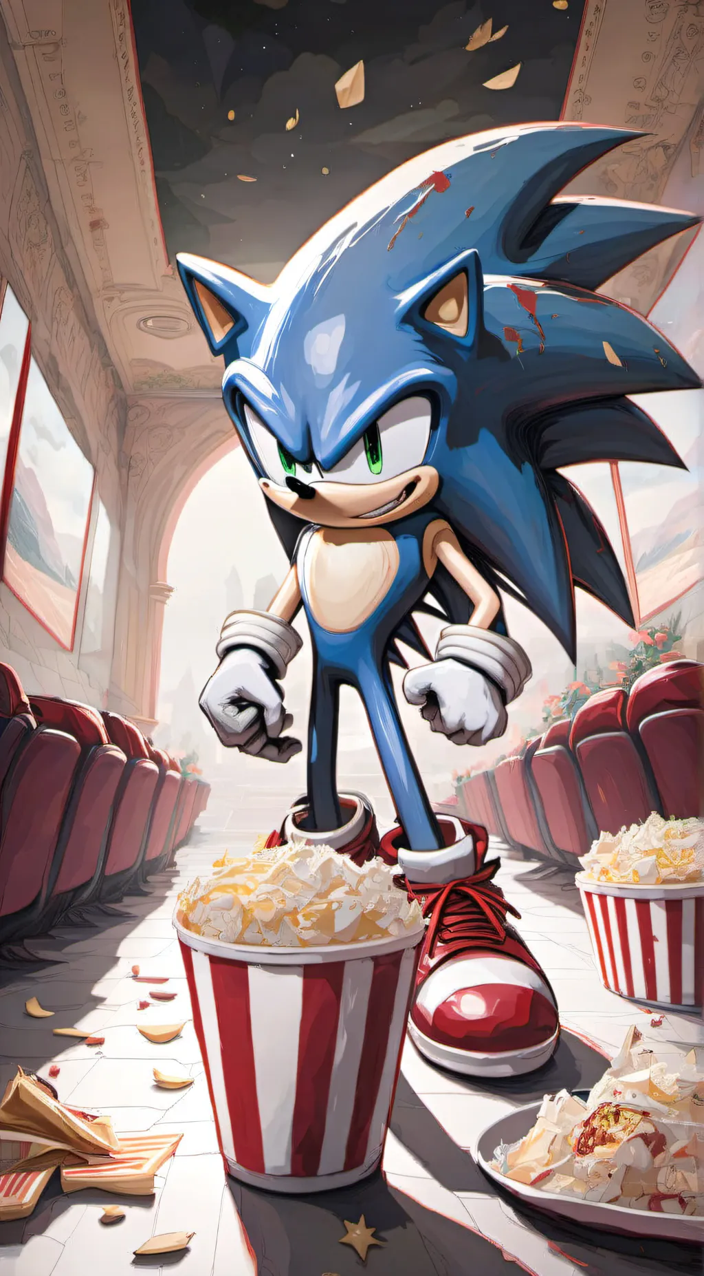 ai character: the Cinema background