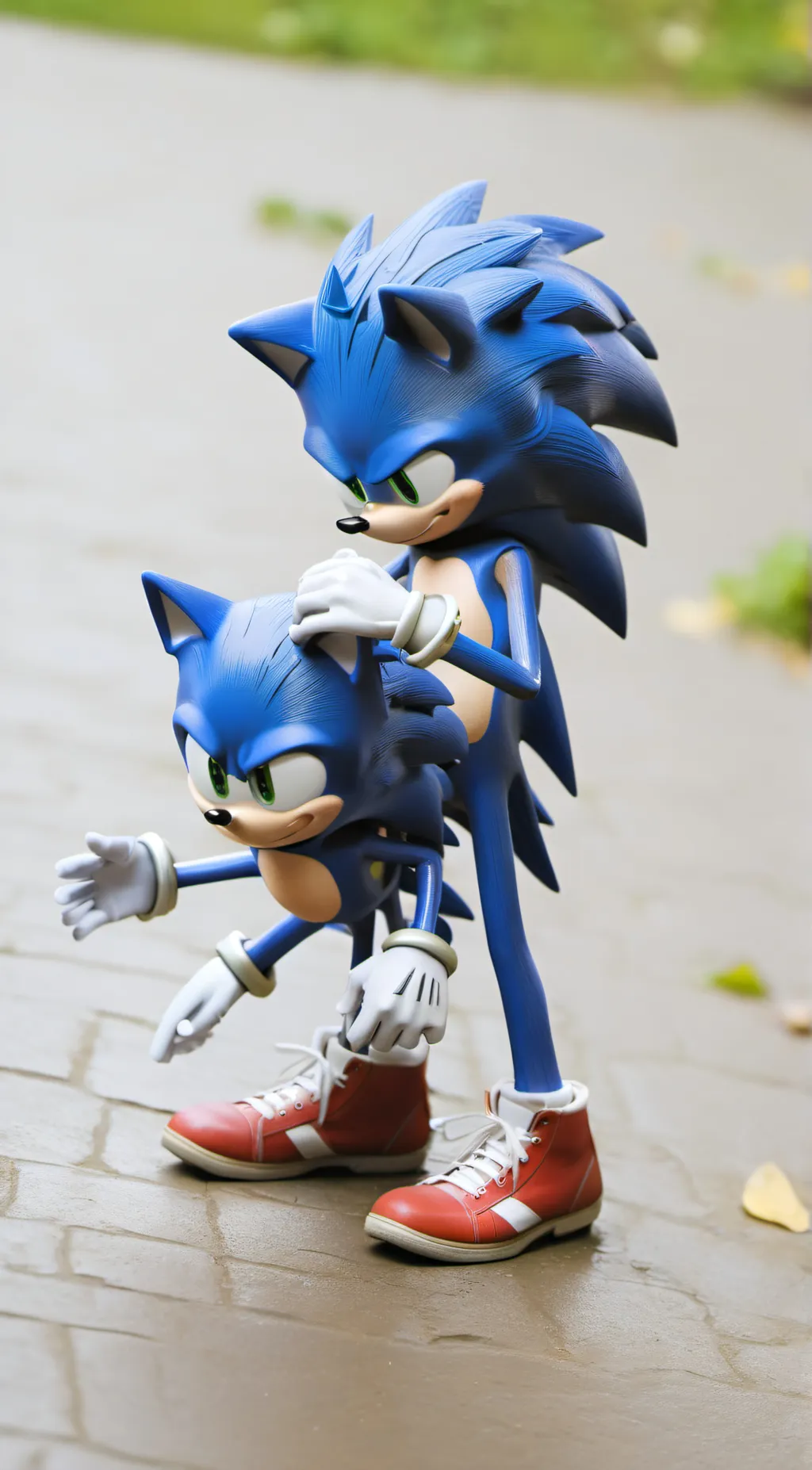 ai character: sonic and shadow   background