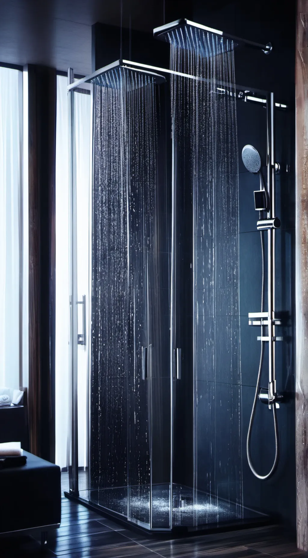 ai character: shower background