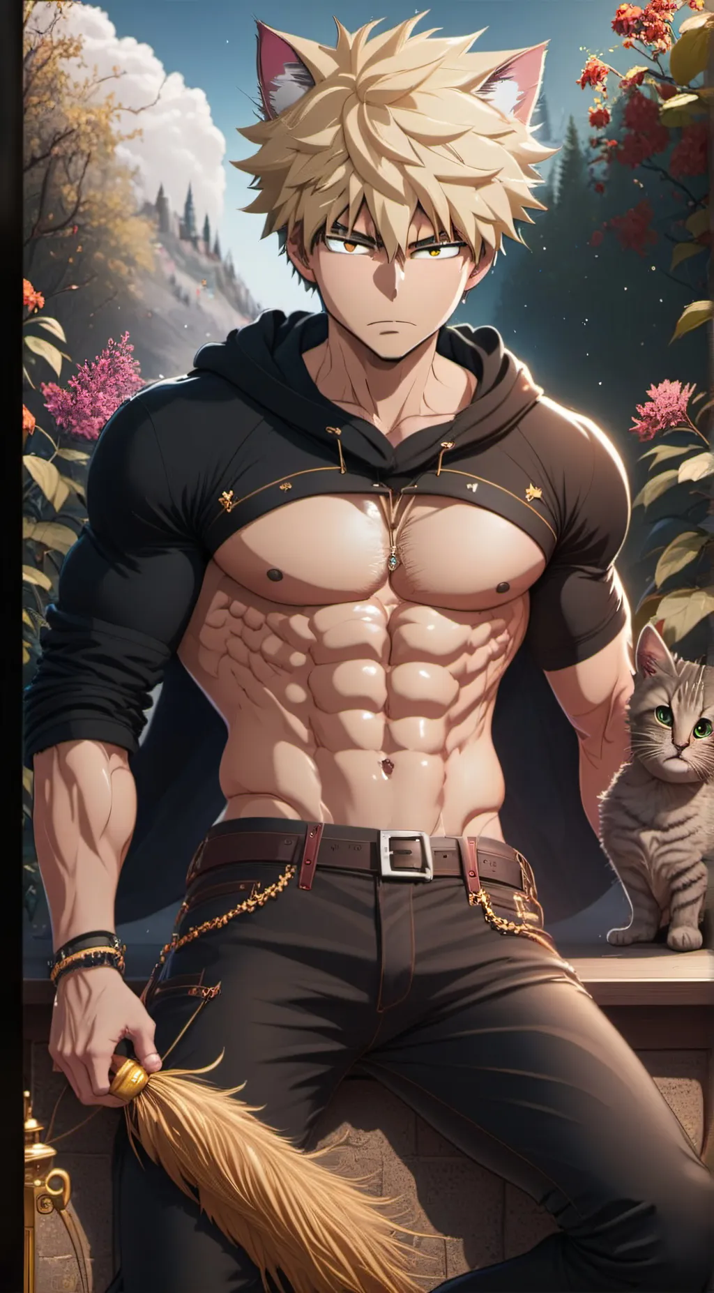 ai character: MHa valentines day background