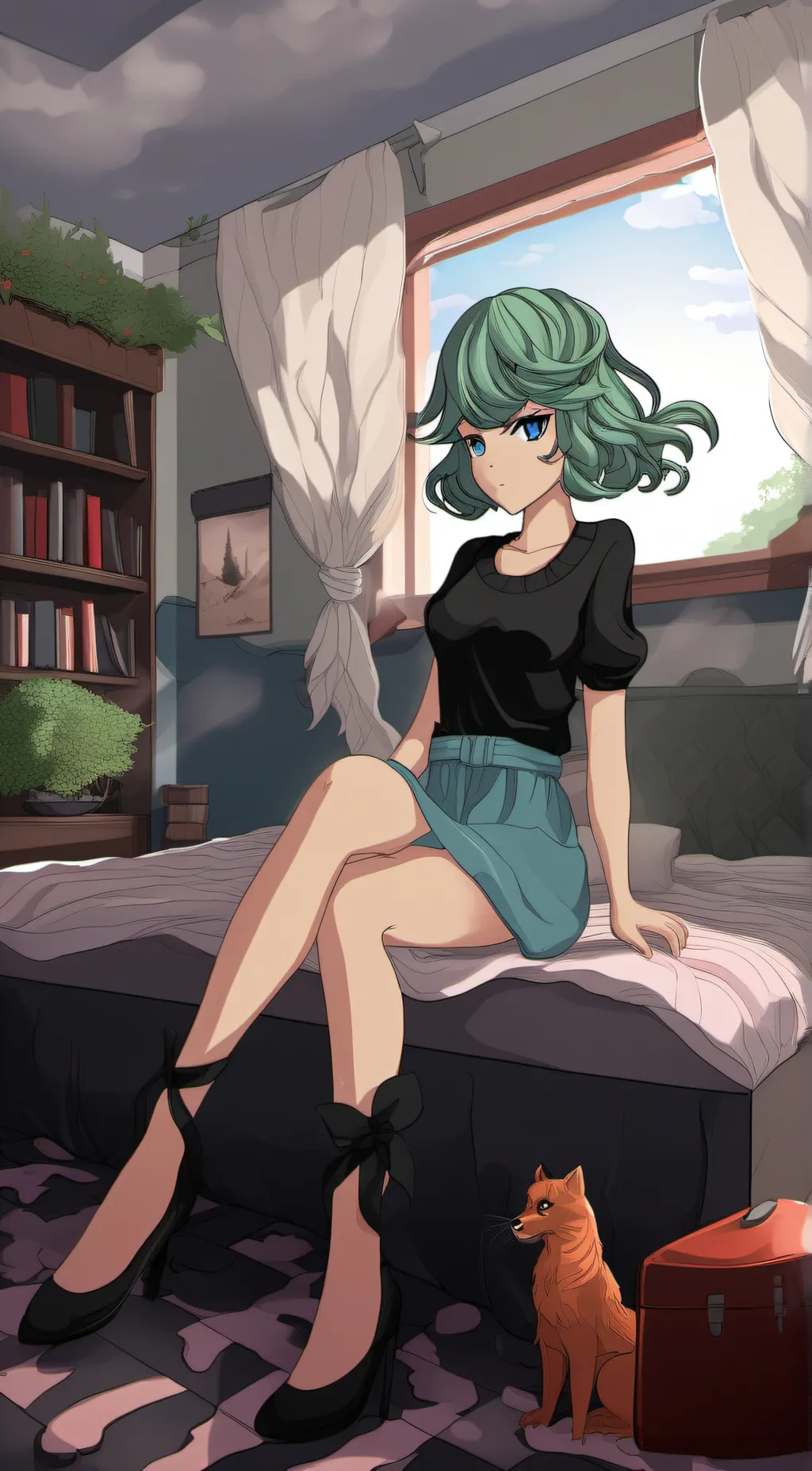 ai character: tatsumaki  background