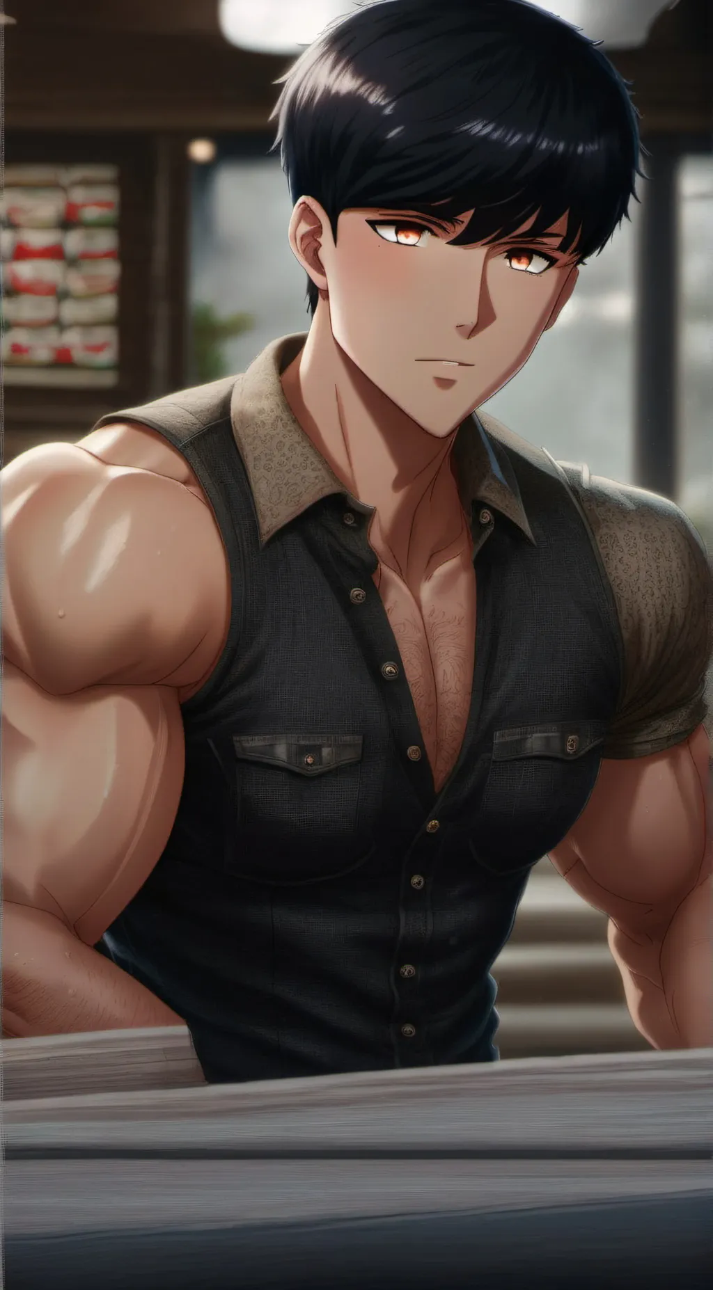 ai character: Mashle background
