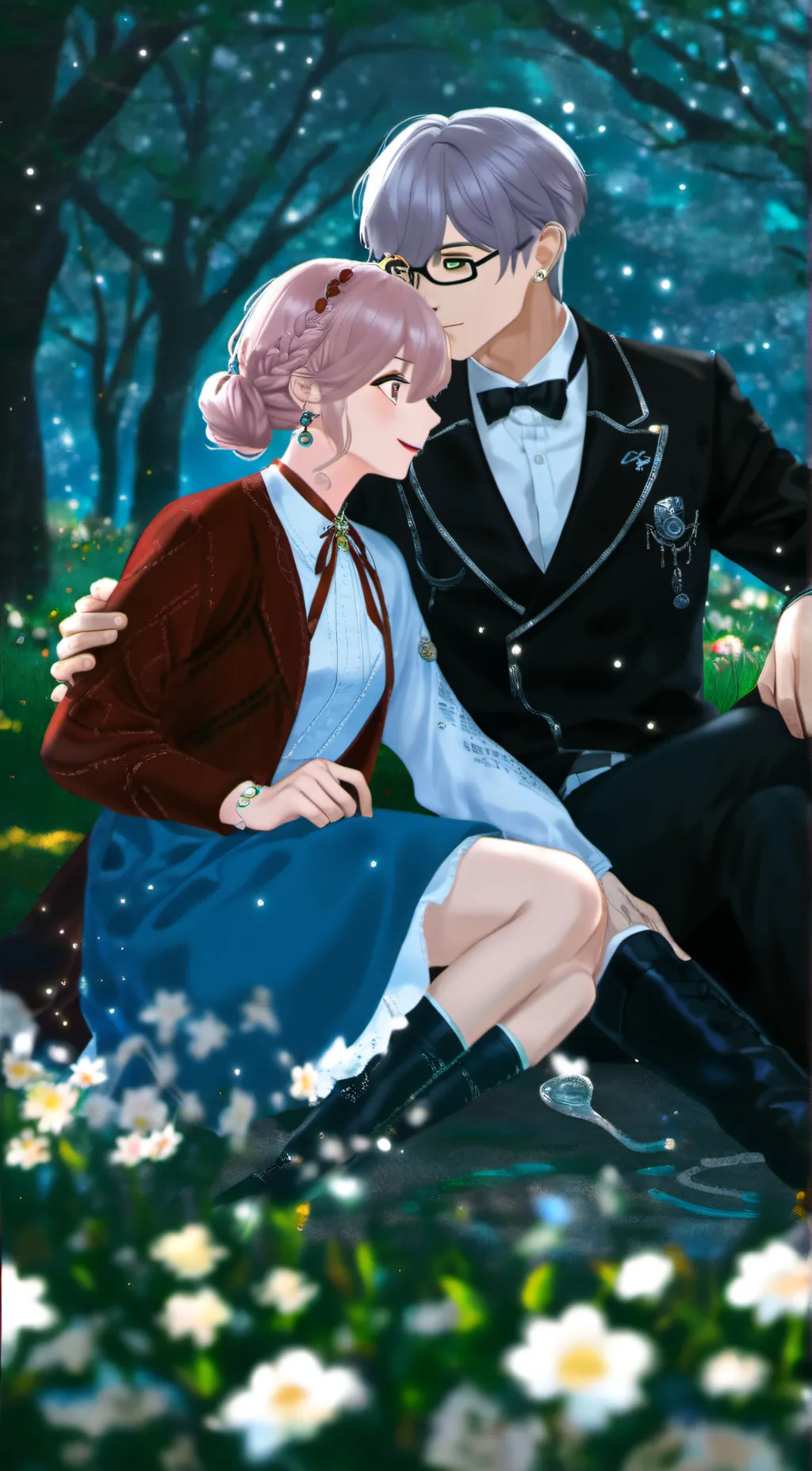 ai character: Lily and Enzo background
