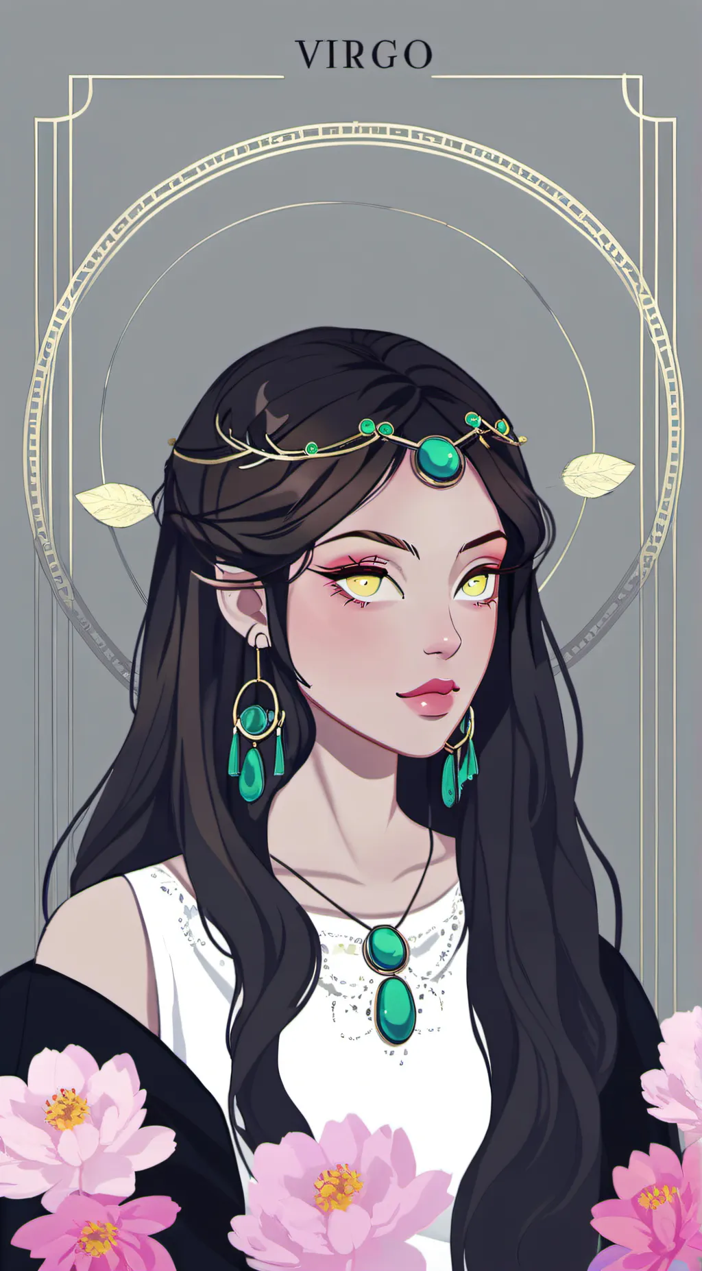 ai character: virgo girly background