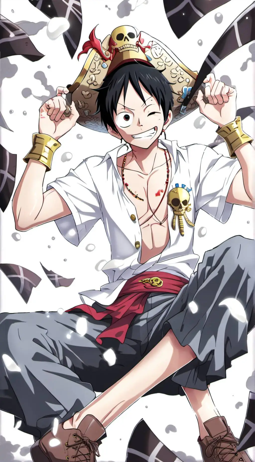 ai character: Luffy background