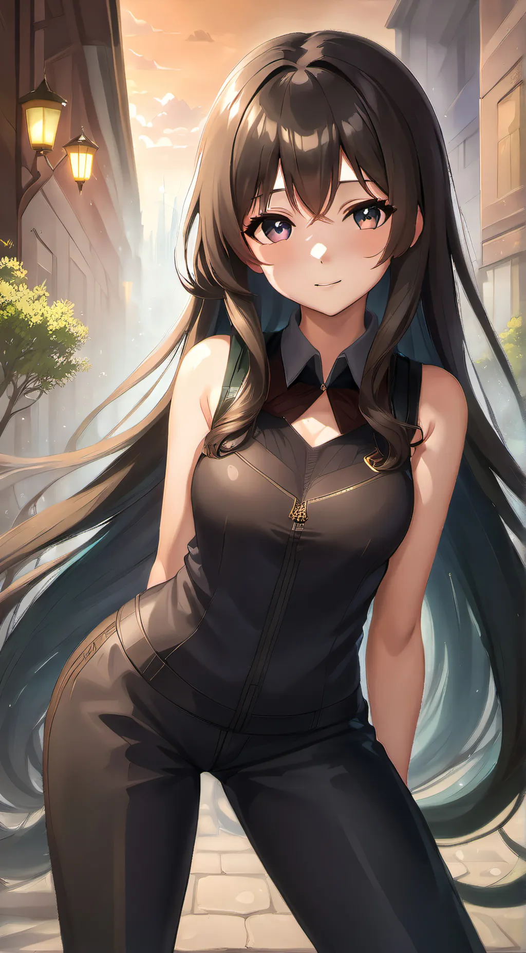 ai character: Evie  background
