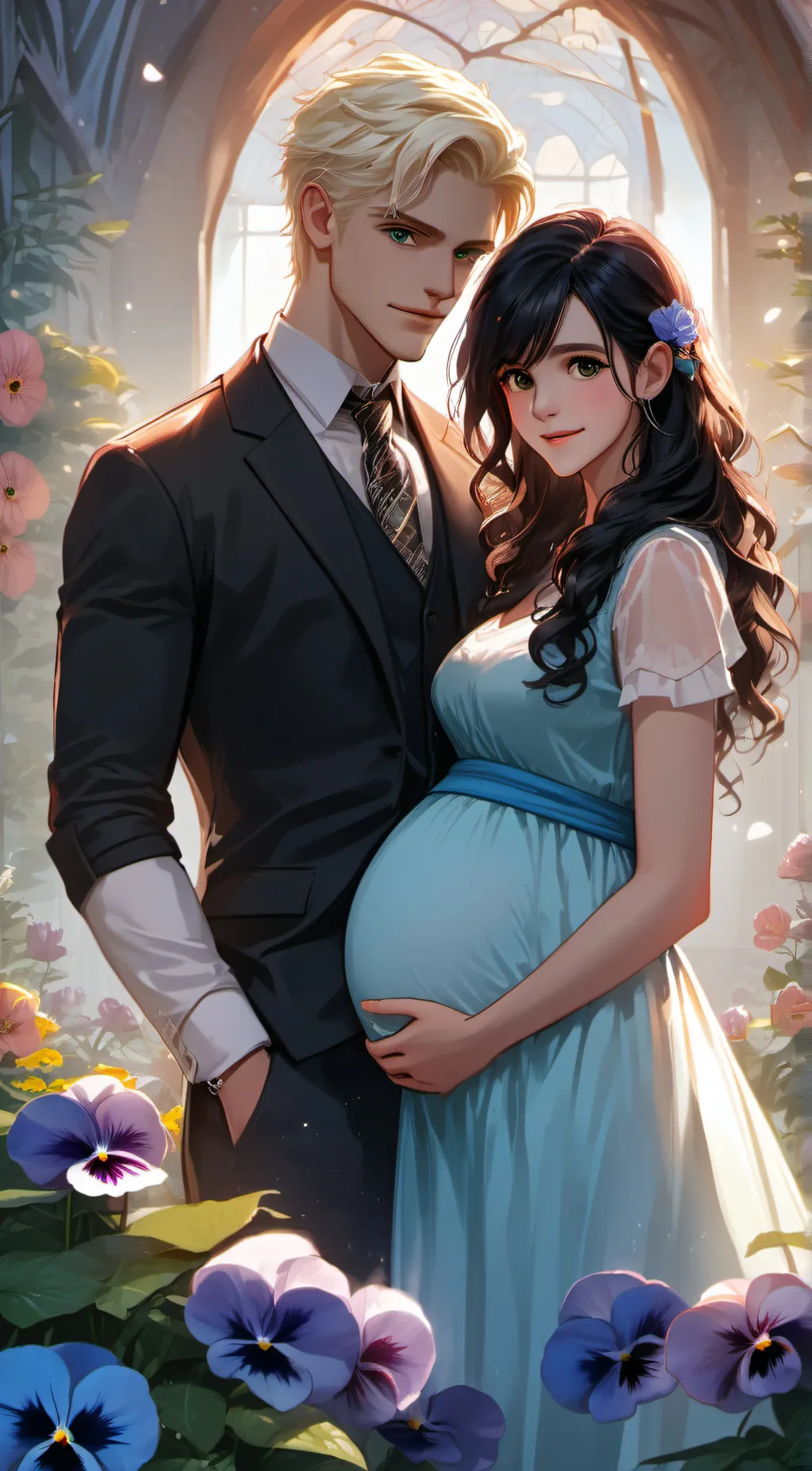 ai character: Pansy and Draco  background