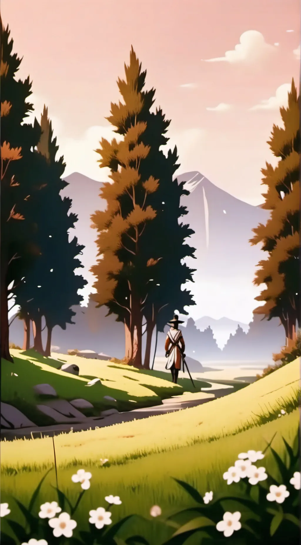 ai character: Nice grass :) background