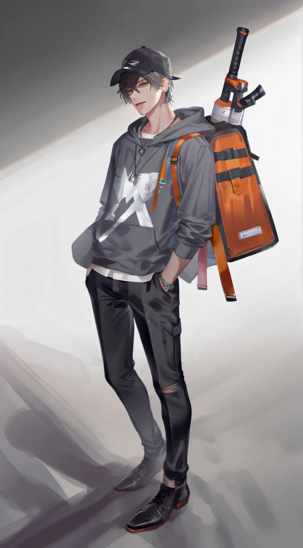 ai character: Glitch background