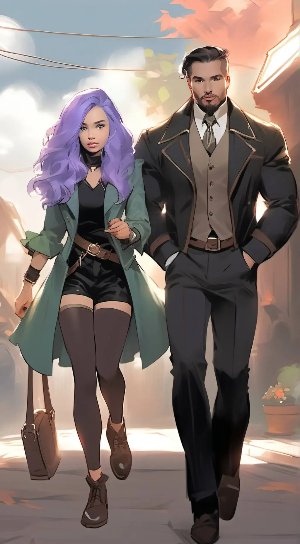 ai character: Mal and evie background