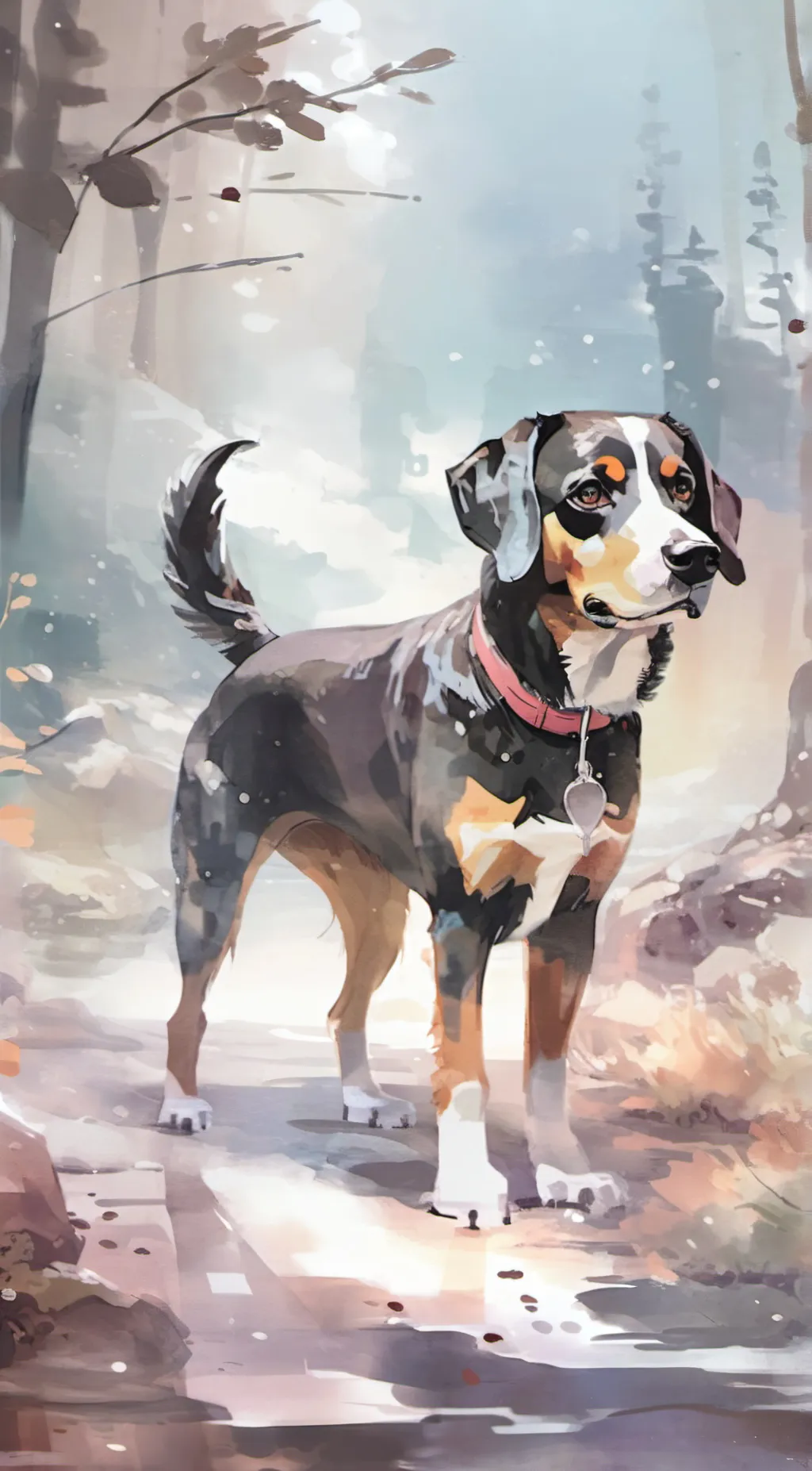 ai character: dog background