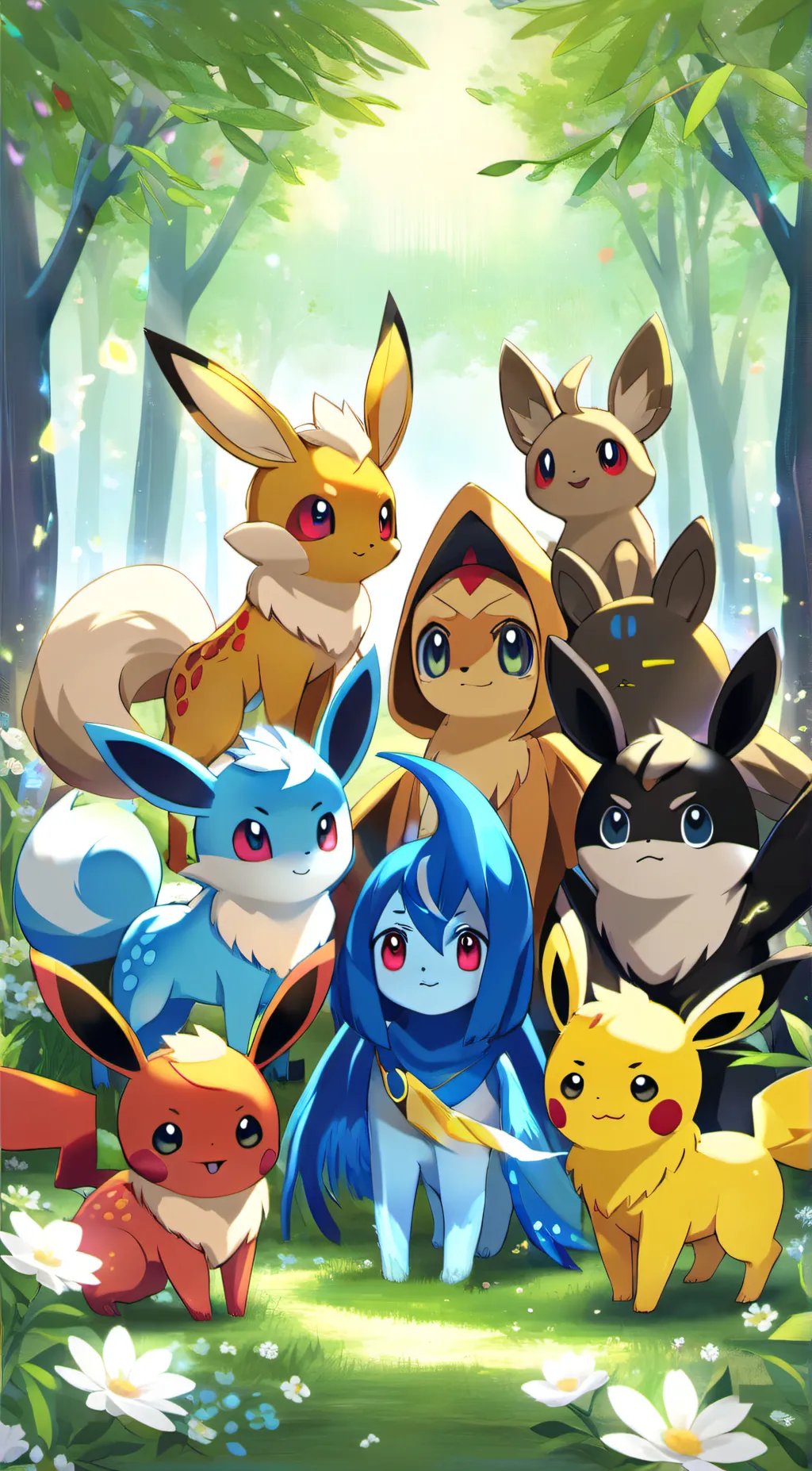 ai character: the eeveelutions background