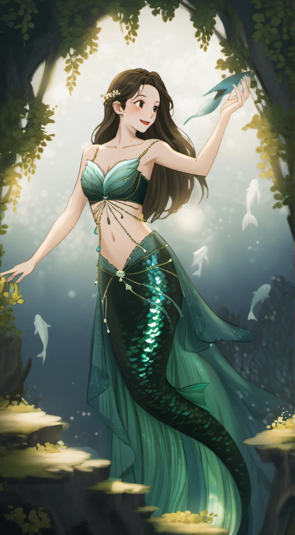 ai character: Ariel  background