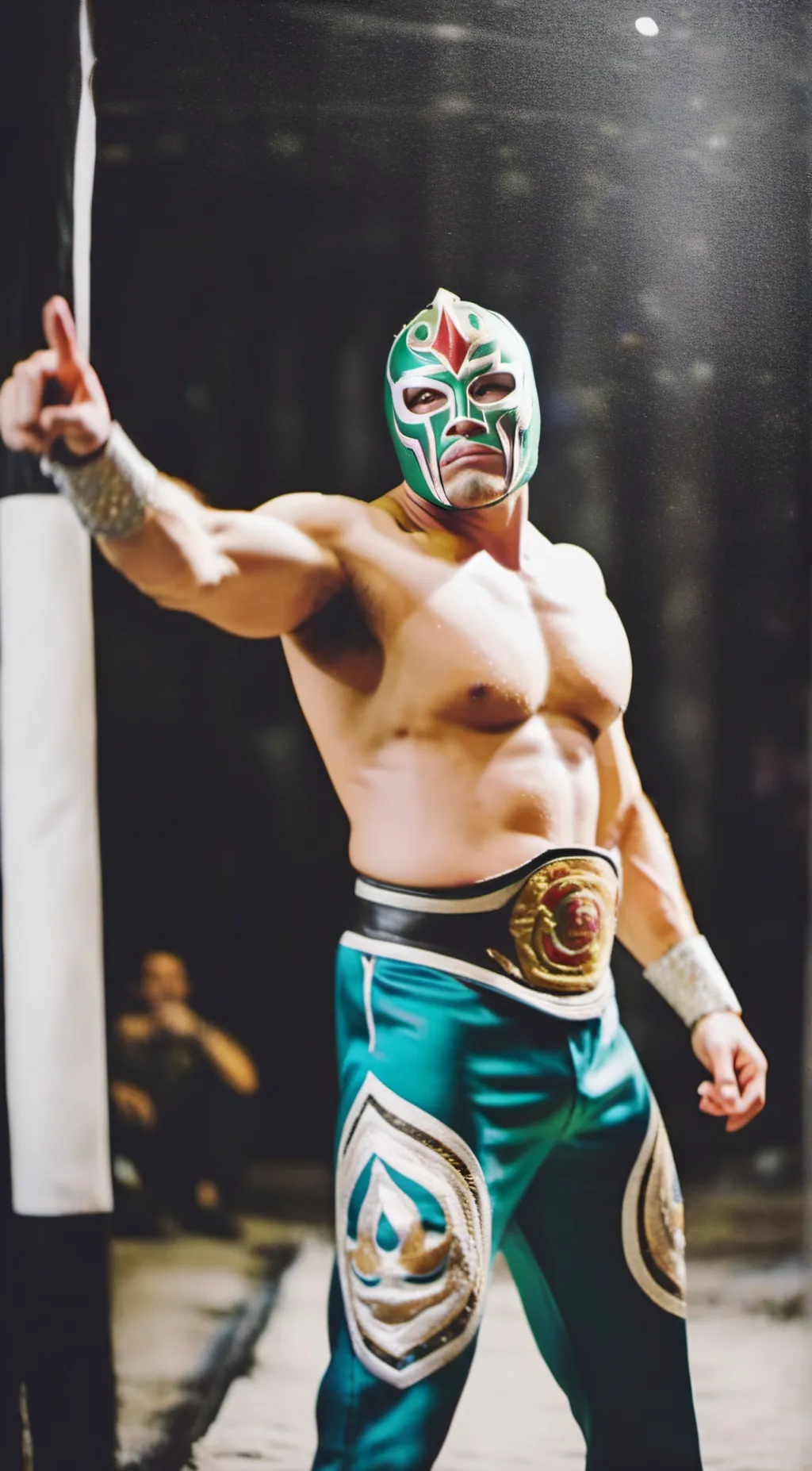 ai character: Rey Mysterio  background