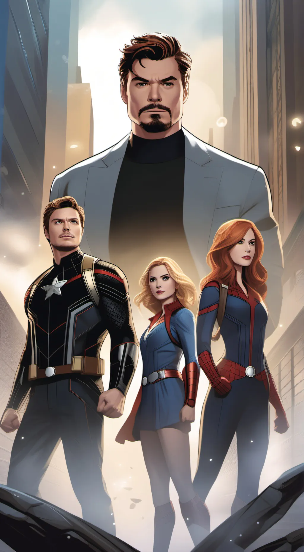 ai character: avengers background