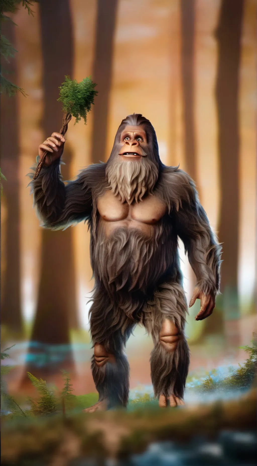 ai character: Hairy background