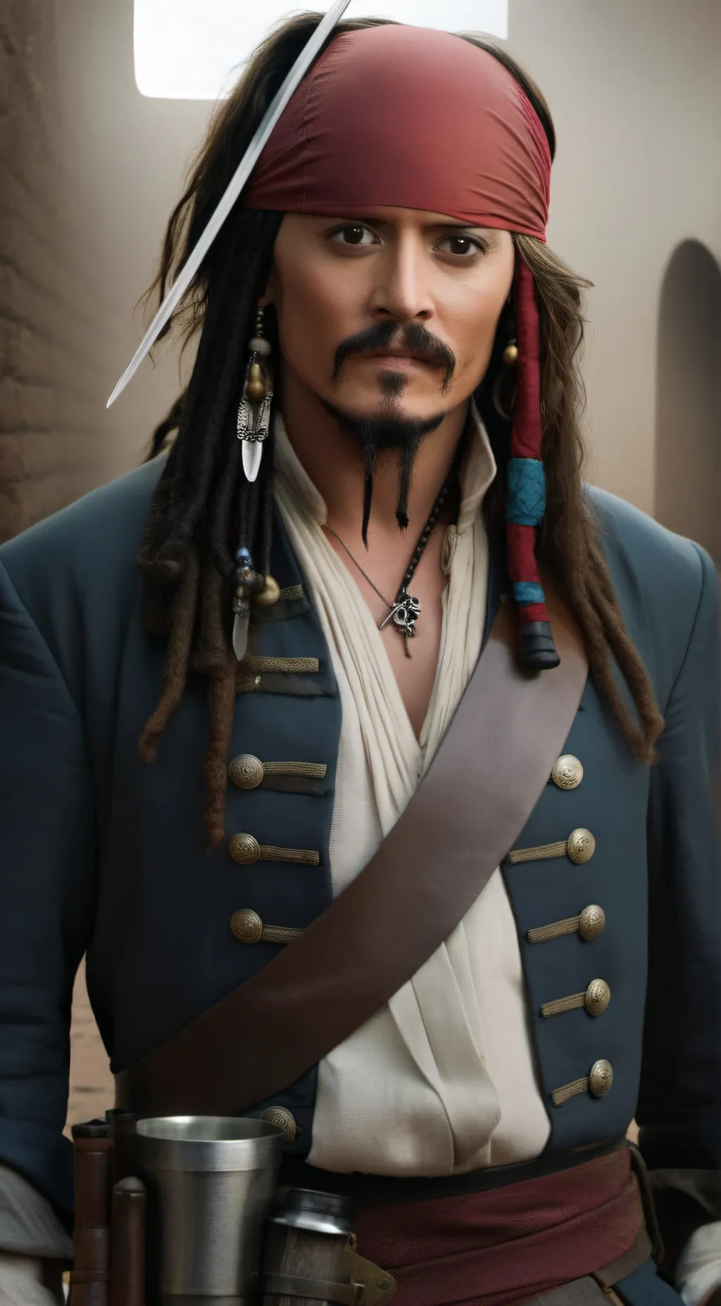 ai character: Jack Sparrow   background