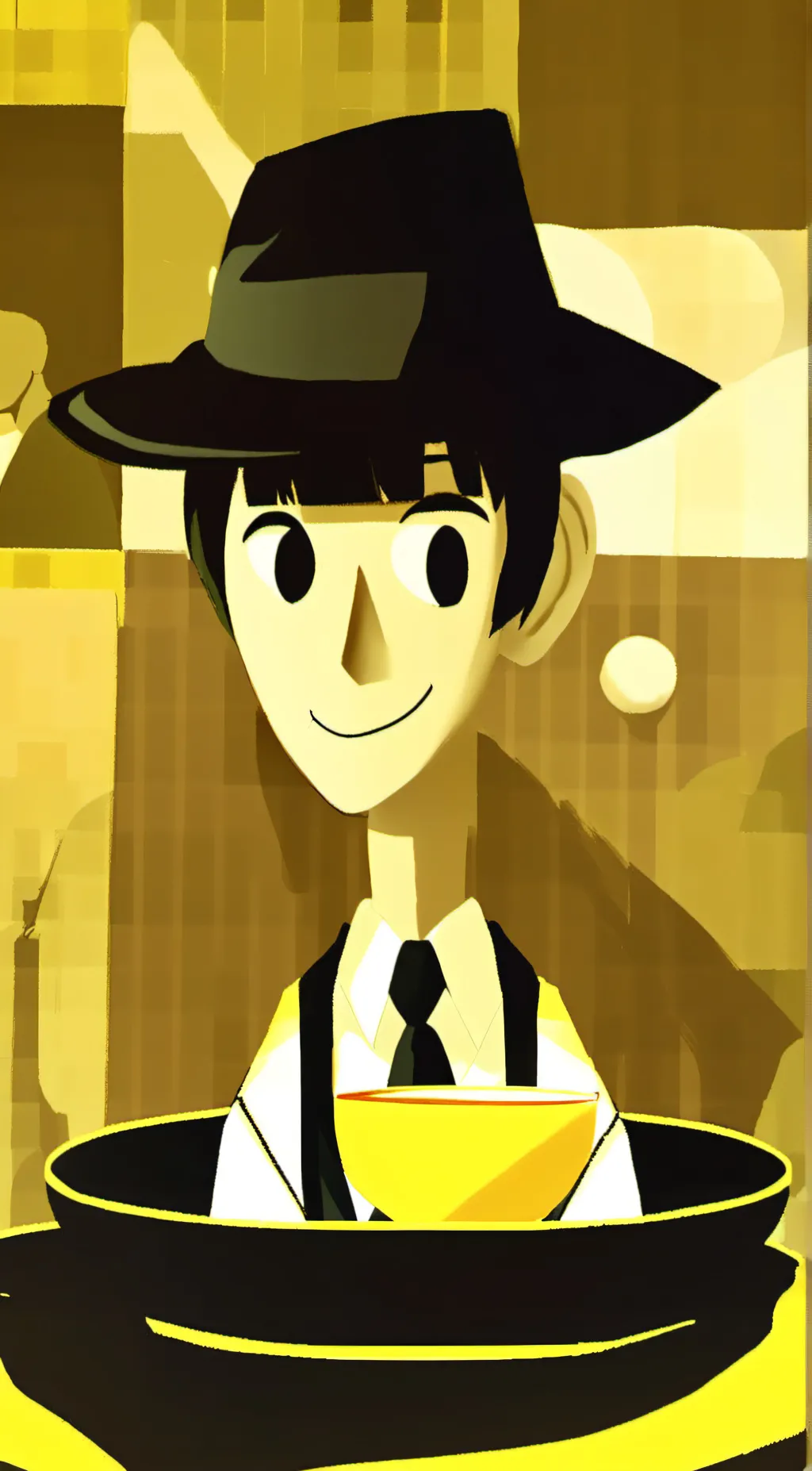 ai character: Bing bong man background