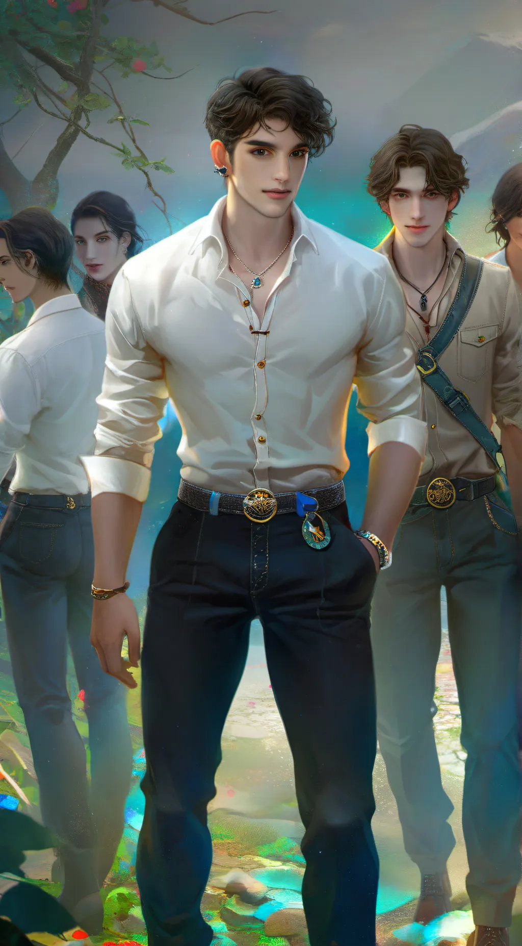 ai character: Papel background