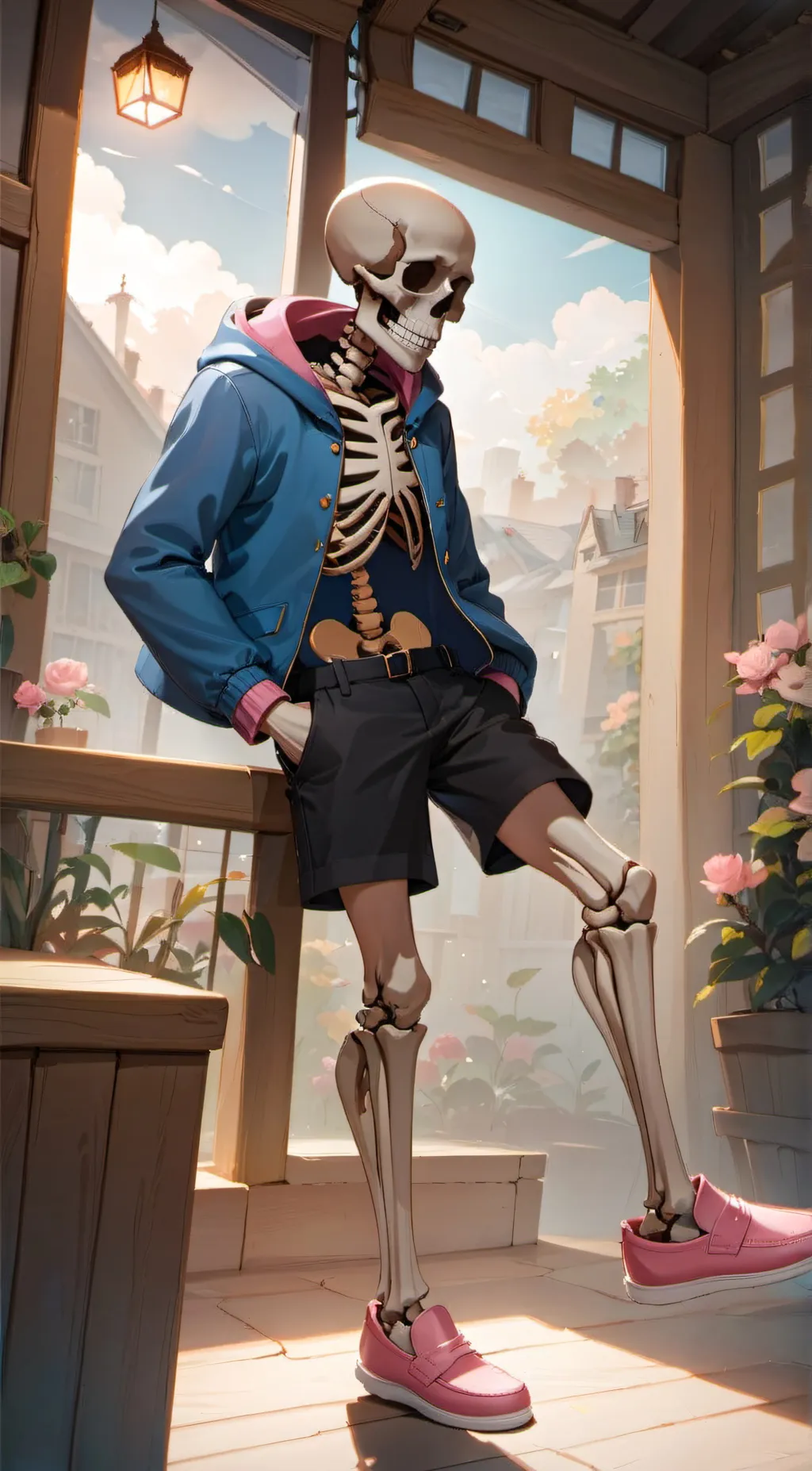 ai character: sans. background