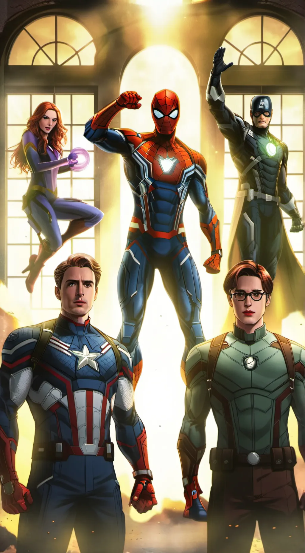 ai character: Avengers! background