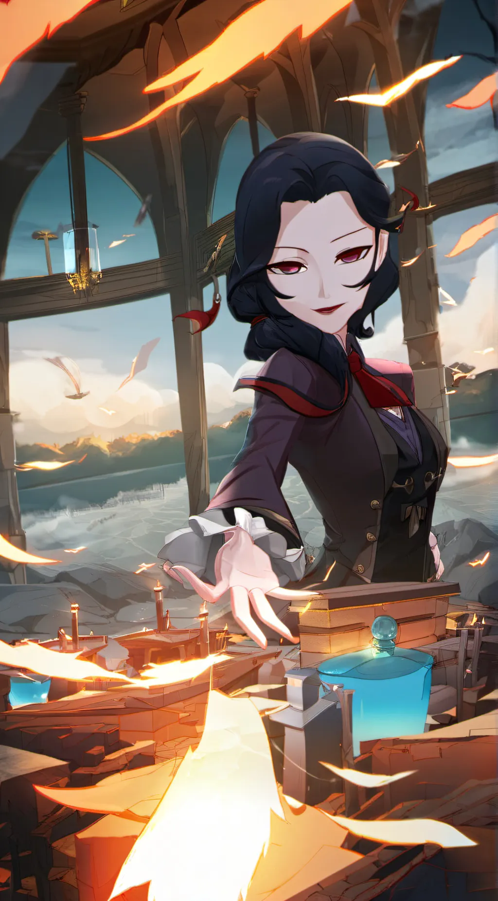 ai character: girl muzan background