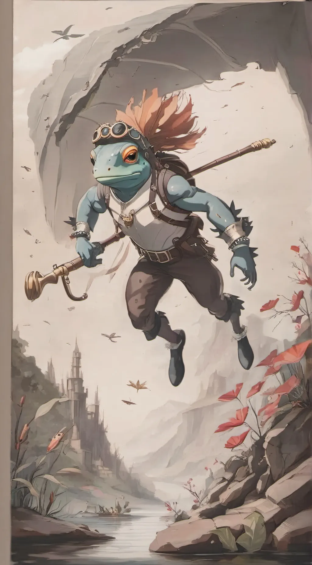ai character: Amphibia background