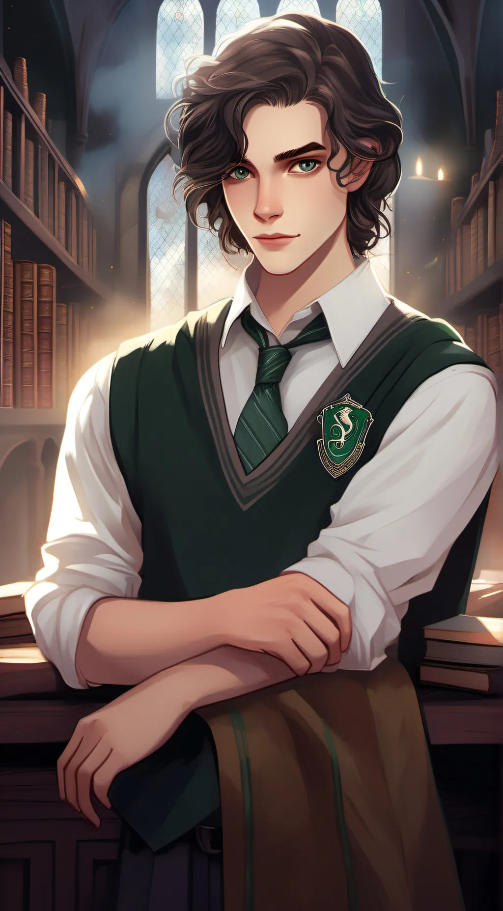 ai character: Mattheo riddle background