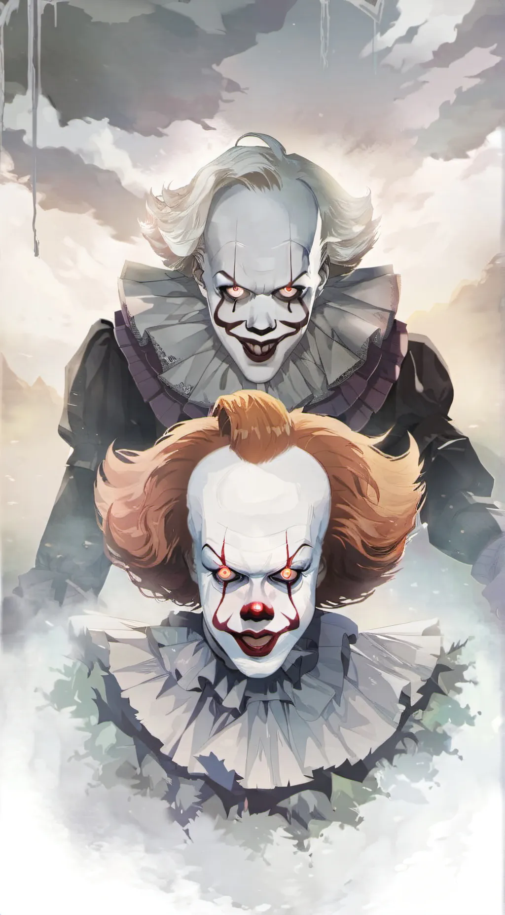 ai character: Pennywise  background